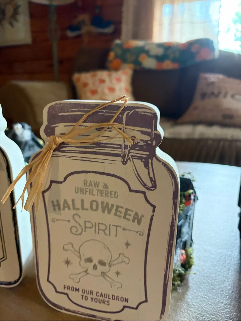 Chalk Couture Halloween Mason Jar Signs - Purple and Red